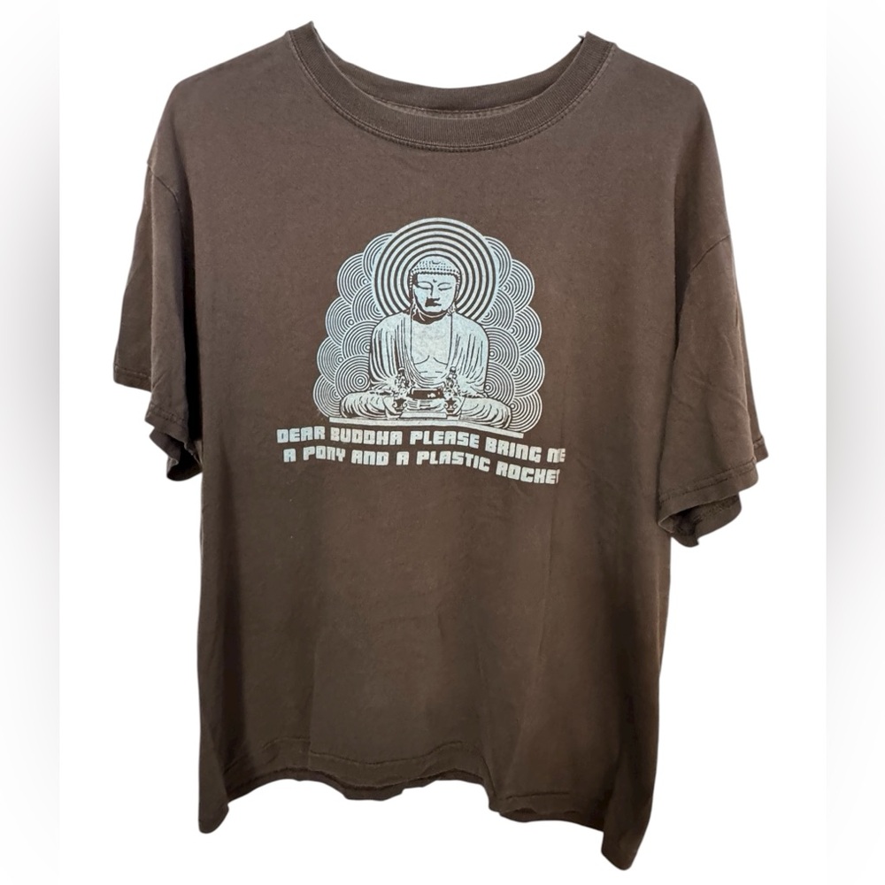 Serenity Firefly Sci Fi TV Show Dear Buddha Brown Men’s L T-Shirt RARE